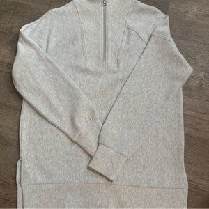 Women’s Gray Half-Zip Sweater